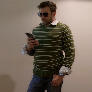 Original Pengiun Munsingwear Green Striped Sweater